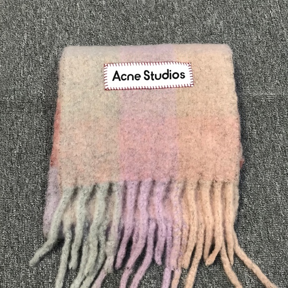 🆕ACNE STUDIOS🧿MOHAIR CHECKED SCARF - Picture 4 of 5